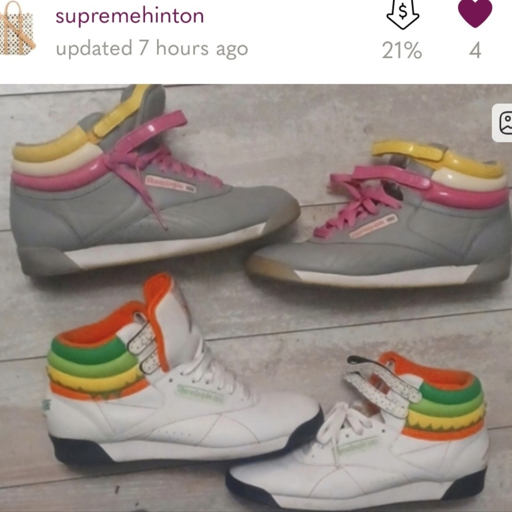 2 Pairs Reebok 54 11 Hightop Classics 8.5